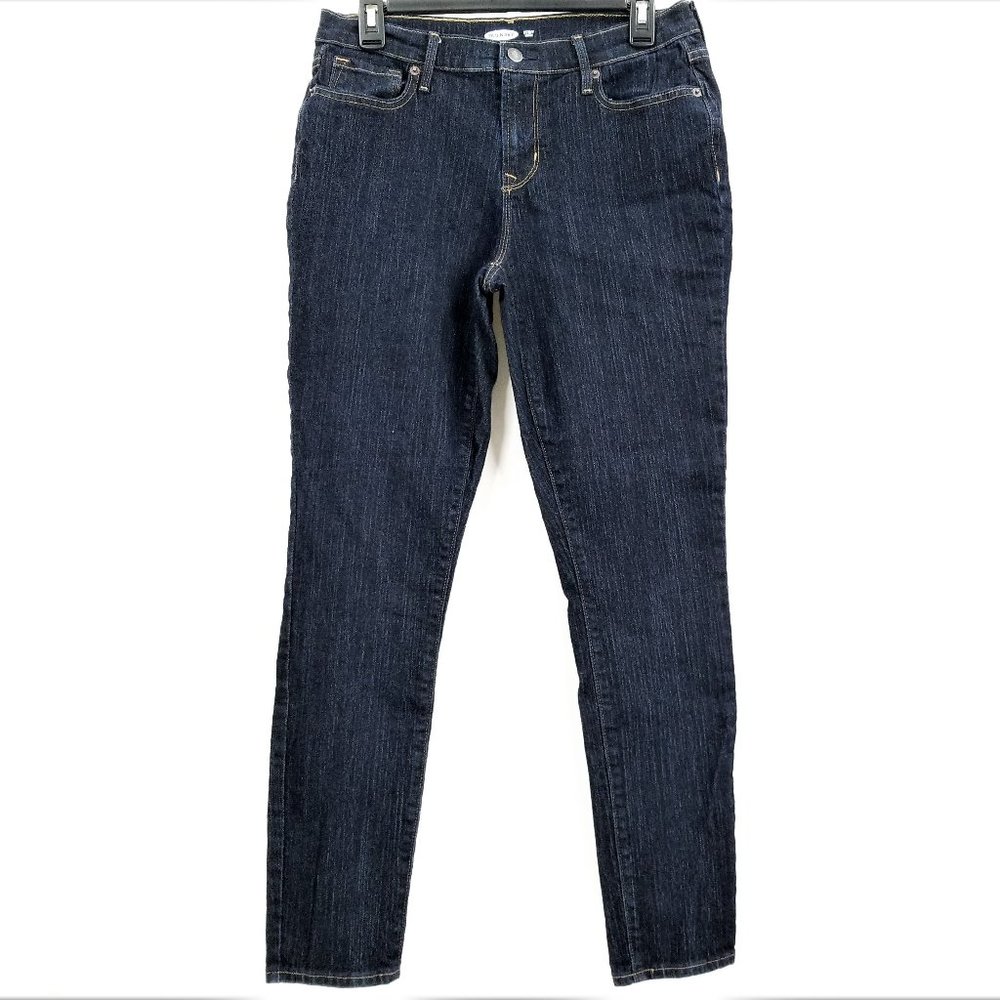 Old Navy Curvy Skinny Jeans Mid Rise Stretch Dark